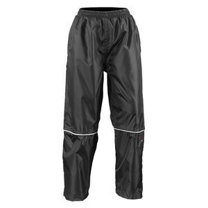 Result Unisex Adult Pro Coach Waterproof Trousers / Black